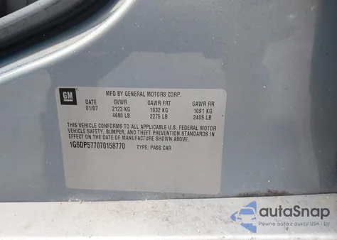 2007 Cadillac Cts Standard z USA, uszkodzony, nr VIN 1G6DP577070158770